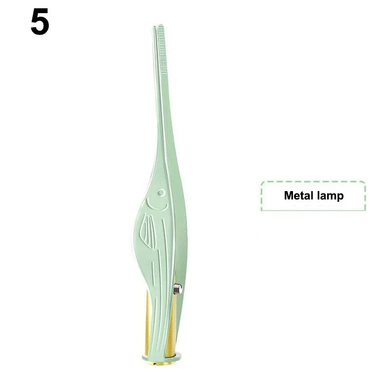 Baby Ear Cleaner Tweezer Soft Ear Picks LED Flash Light Ear Wax Curette Picker Ear Cleaning Tool Ear Wax Dig Removal Earpick Set