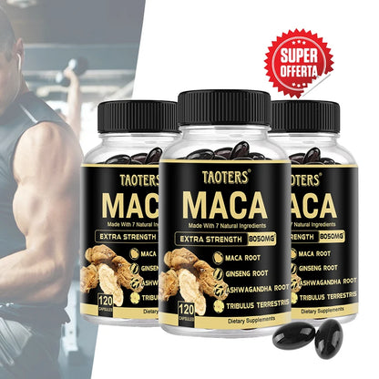 Black Maca Capsules - Enhance Male Strength, Promote Muscle Growth, Improve Endurance, Improve Mood, and Increase EnergySuppleme