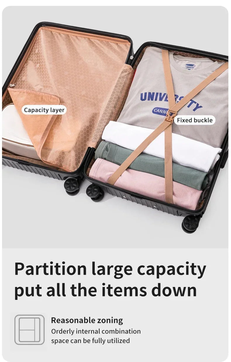 100% Aluminum Magnesium Alloy Luggage Trolley - 20-28 Inch Carry-On With Cup Holder | Lightweight Travel Suitcase