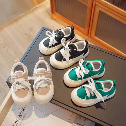 Kids Canvas Shoe Fashion Soft Botton Boys Girls Sneakers Baby Casual Shoes Unisex Children Sport Shoes Tennis Size 21-30