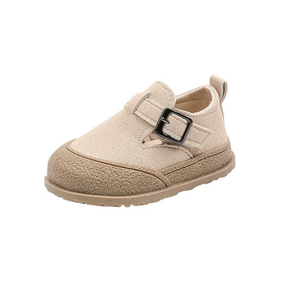 Kids Casual Shoes Round Toe Soft Sole Toddler Shoes Spring Autumn New Non-slip Children Leather Shoe Vintage Baby Walking Shoes