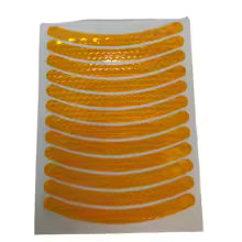 12Pcs/set Car Wheel Stripe Reflective Stickers Night Reflectors Adhesive Safety Decoration Waterproof Tapes For Bicycles Helmet