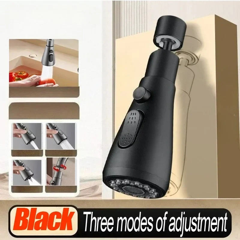 Universal 360° Rotate Kitchen Faucet Extender Aerator Plastic Splash Filter Kitchen Washbasin Faucet Bubbler Nozzle Aerator (Available)