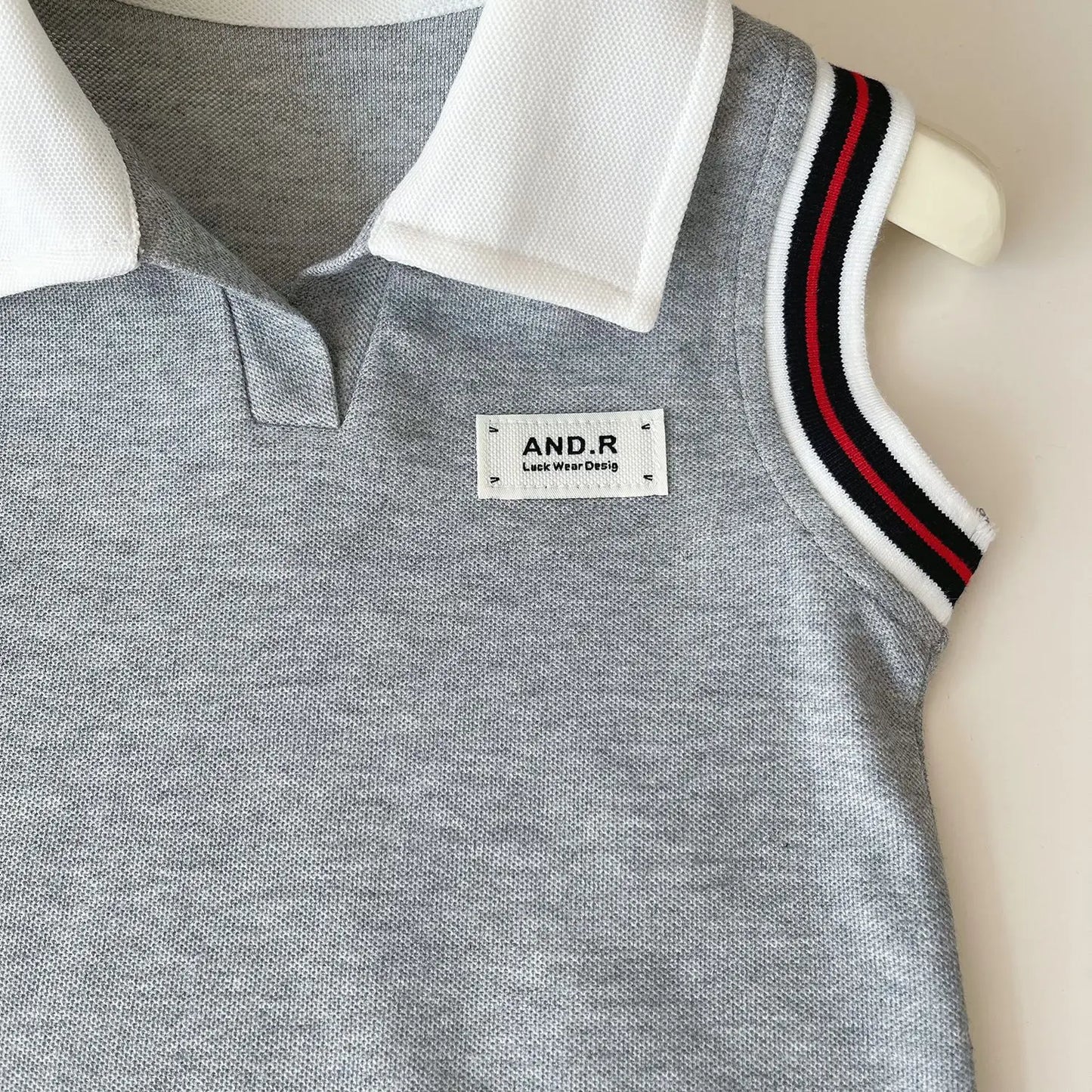 Baby Girl College Style Summer 2PCS Clothes Set Polo Collar Kid Girl Vest Top Set Thin Stylish Stripe Pleated Skirt Belle Outfit