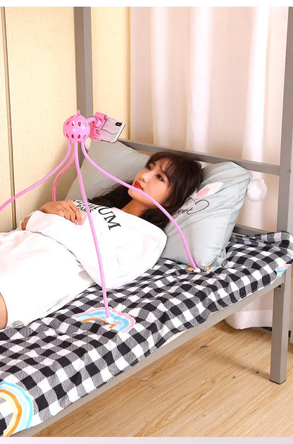 ‌Flexible Octopus Phone Holder Mount Adjustable Bed Desk Stand Hands Free Clip Live Streaming Video Watching TikTok Recording