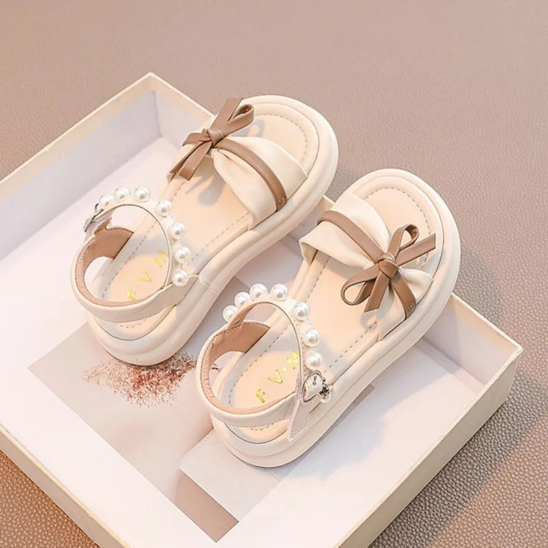 Girls' Shoes Children's Princess Sandals 2025 New Summer Summer Baby Soft Soled Ocean Beach Big Children's Sandals