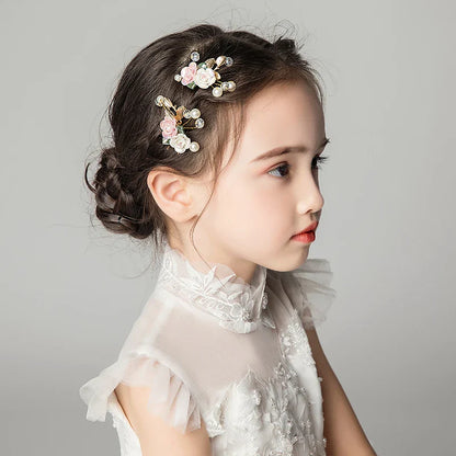 Vintage Pearl Hair Clip for Qipao, Retro Shanghai Style Barrettes, Elegant Hairpin