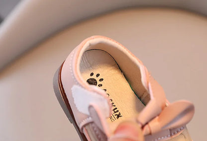 2025 Kids Shoes Baby Girl Walking Shoes with Breathable and Non Slip Mesh Bow Princess Shoes with Non Slip Soft Soles