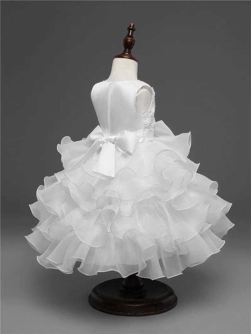 Flower Girl Dress For Wedding Baby Girl 2-8 Years Birthday Outfits Children's Girls First Communion Dresses Girl Kids Party Wear