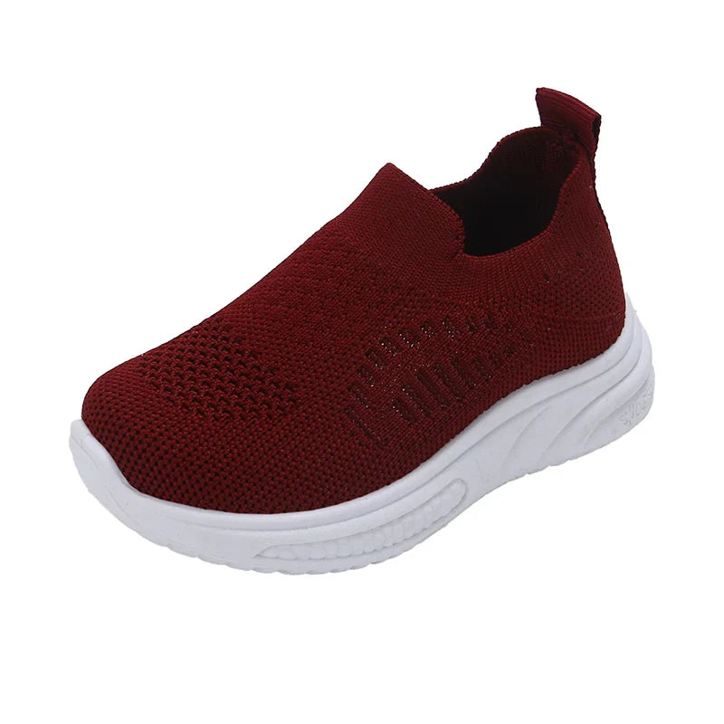 Lightweight Boys Girls Casual Shoes Breathable Slip on Kids Casual Sneakers Anti-slip Toddler Flats Outdoor Walking Shoes