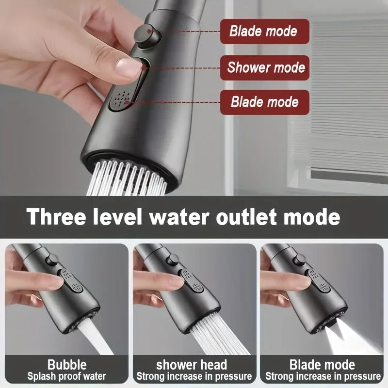Universal 360° Rotate Kitchen Faucet Extender Aerator Plastic Splash Filter Kitchen Washbasin Faucet Bubbler Nozzle Aerator (Available)
