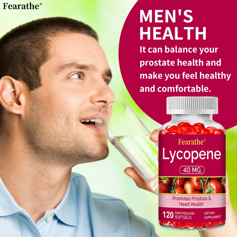 Premium Lycopene 40mg, Dietary Supplement for Prostate, Antioxidant, Heart, Skin & Immune Health, Non-GMO, 30/60/120 Softgels