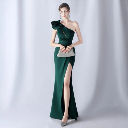Women's Elegant Dresses for Prom Party Dress Evening Formal Gala Woman Luxury Special Events Occasion Chic Simple Satin 2024