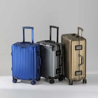 Magnesium Aluminum Alloy Luggage Set, 20" Carry-On & 28" Travel Suitcase with TSA Lock, Lightweight Durable