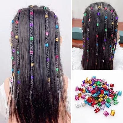 Hair buckle dreadlocks Microfiber buckle girl sweet cool trendy hip-hop punk hair accessories ring