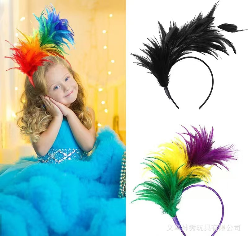 Girl's Fashion Feather Headband   (Available)