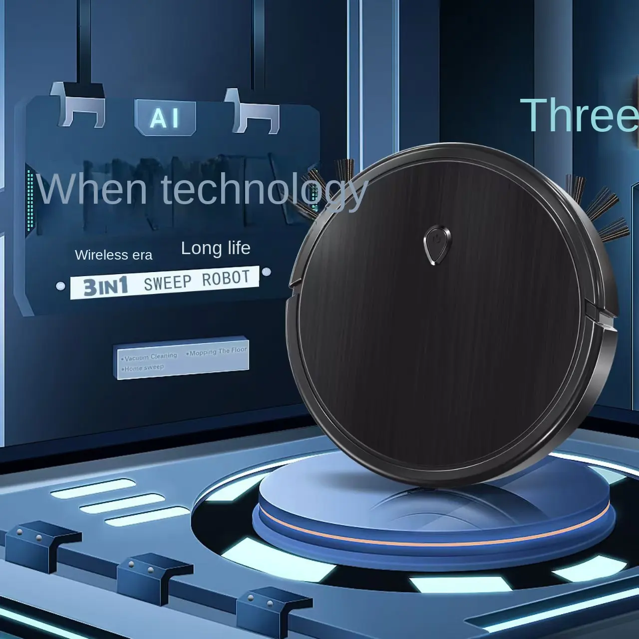 New USB rechargeable automatic 3 In One cleaning robot vacuum cleaner