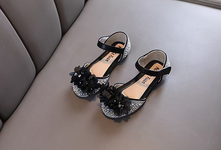 Baby Girls Princess Diamond Single Shoes Leather Shoes Dance Performance Shoes(Available)