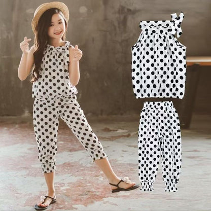 Children's Summer Korean Style Sleeveless Two-piece Set (Available)