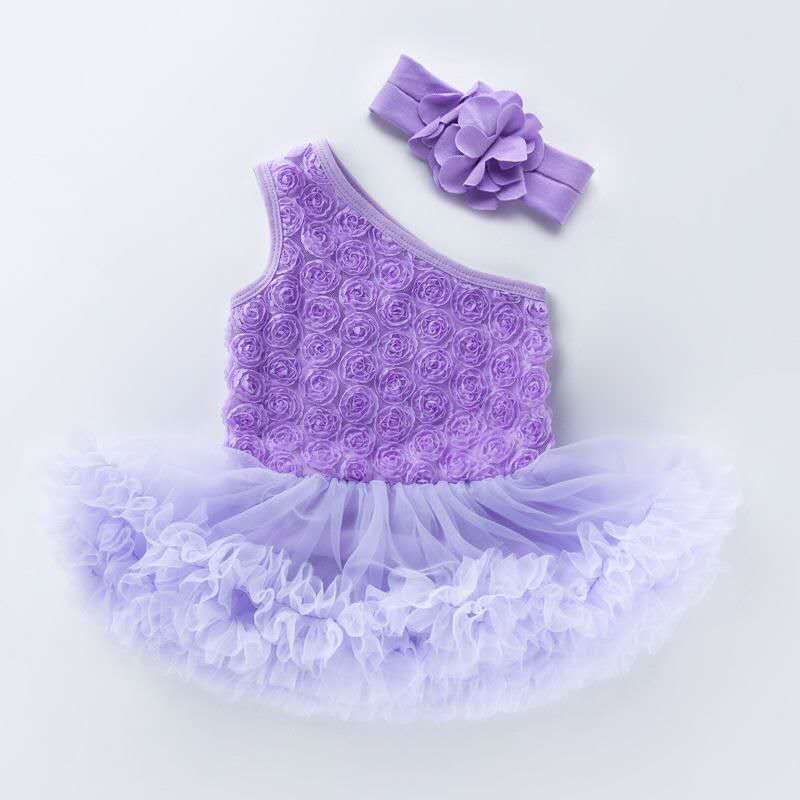 Newborn Spring Clothes Off-shoulder Girls' Dress (Available)