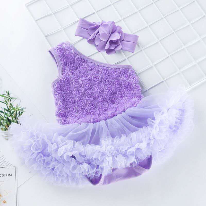 Newborn Spring Clothes Off-shoulder Girls' Dress (Available)