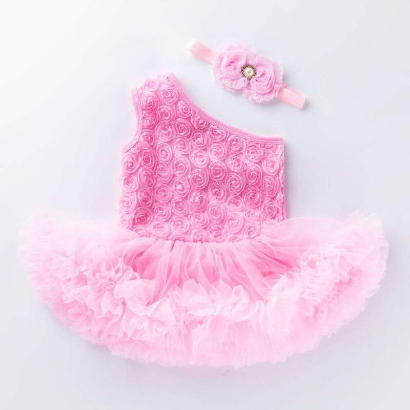 Newborn Spring Clothes Off-shoulder Girls' Dress (Available)