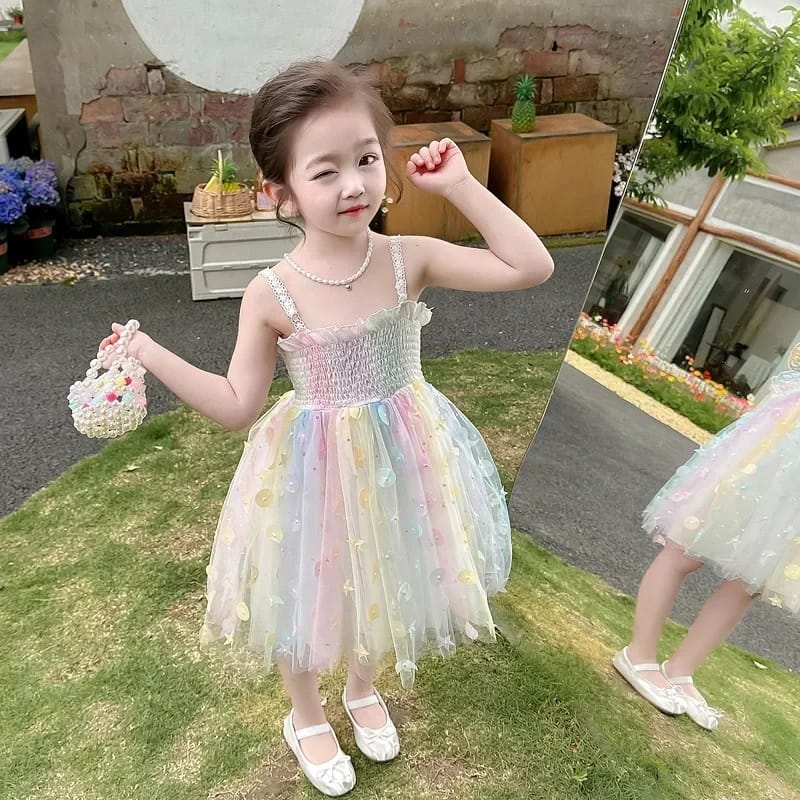 Children's Clothing Super Fairy Girl Princess Dress Child Suspender Skirt Dress (Copy)