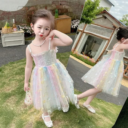 Children's Clothing Super Fairy Girl Princess Dress Child Suspender Skirt Dress (Available)