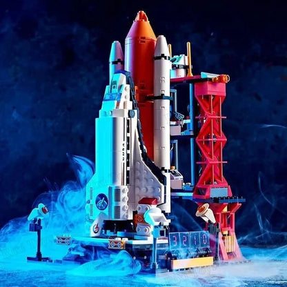 Space Rocket Building Blocks Craft Launch Center Base Puzzle Model Set Bricks Toys For Children