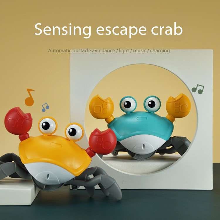 New Design Crawling Crab Baby Toy with Music and Led Light Up Walking Crab Toy for Baby