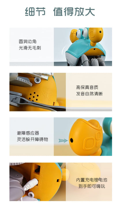 New Design Crawling Crab Baby Toy with Music and Led Light Up Walking Crab Toy for Baby (Available)