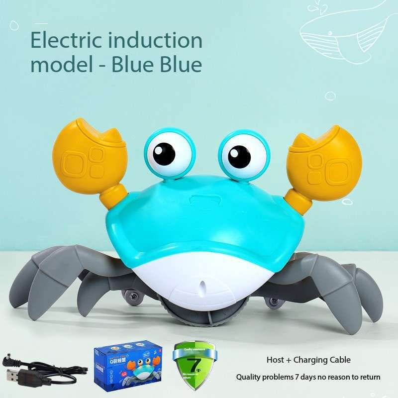 New Design Crawling Crab Baby Toy with Music and Led Light Up Walking Crab Toy for Baby