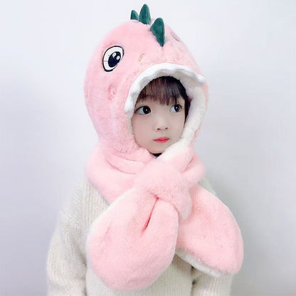 Winter hats and scarf plush warm kids winter hat set for childrens (Available)