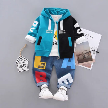 3 Piece Sets Baby Boys Hoodie Jeans Toddlers Long Sleeve