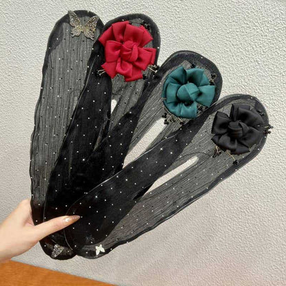 Simple head flower hair with flower buds (Available)