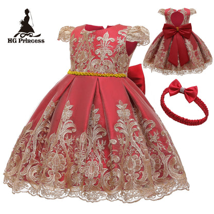 Child wear formal luxury elegant kids wedding Dress