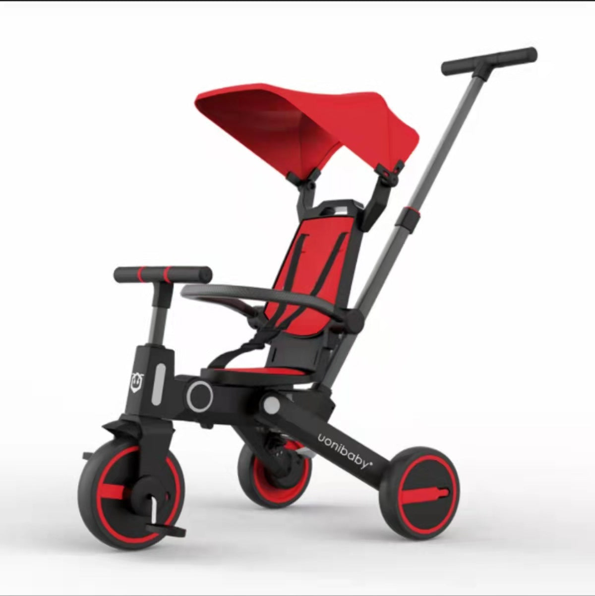 7-in-1 Aluminum alloy frame baby trike toddler tricycle for ages 1 years to 5 years