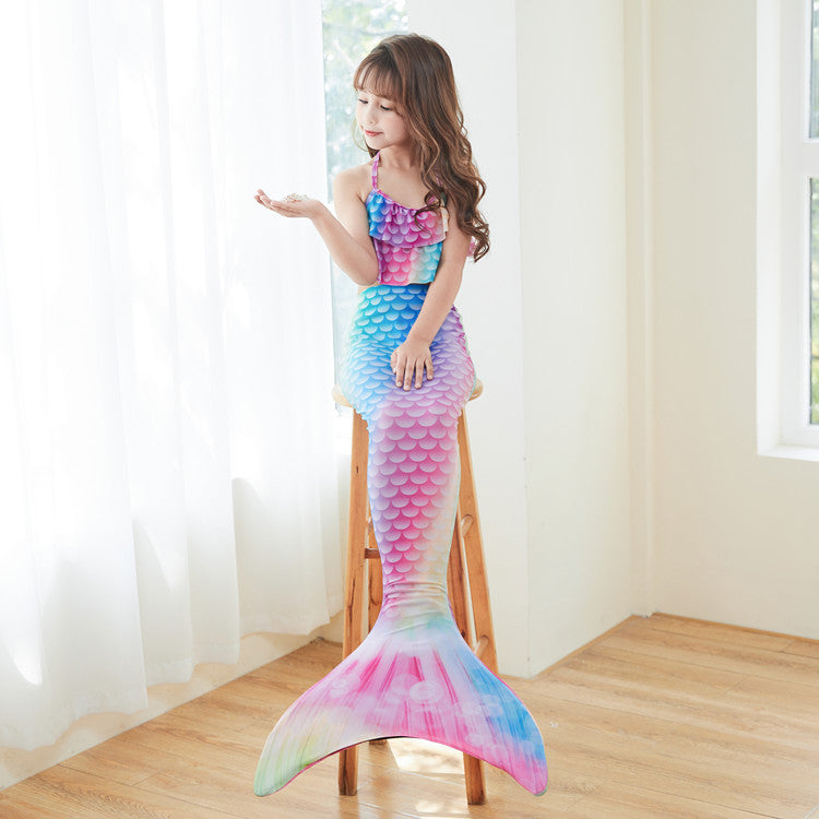 Three Piece Fashion Kids Mermaid Toddler Boho Swimsuit (Available)