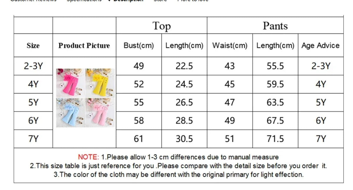 Solid Color Rose Flower Top Mesh + Flared Trousers Fashion Set (Available)