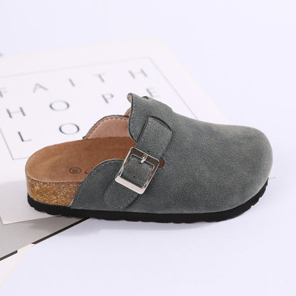 Cork Baby Girl Children's Shoes Belt Buckle