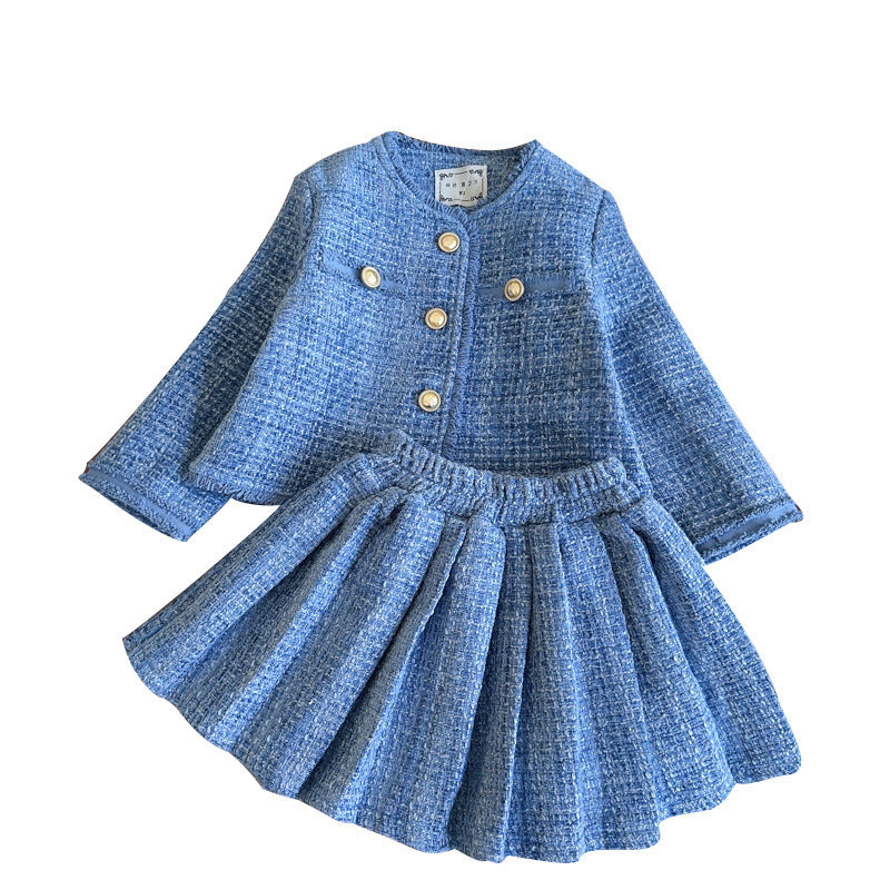 Western Style Fashionable Jacket Skirt New Two-piece Set