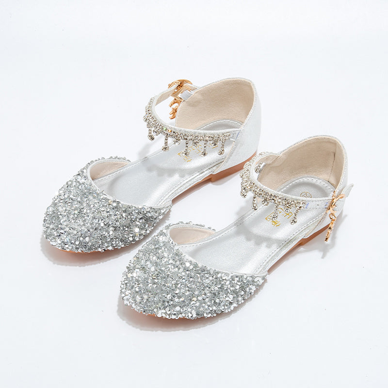 Little Girl Crystal Shoes Dress Shoes Children High Heels   ( Available )
