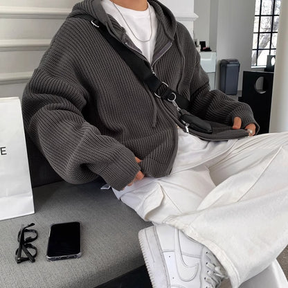 Retro Lazy Style Thick Trendy Cotton Knitwear