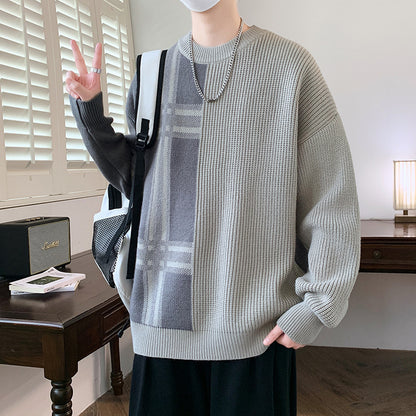 Popular Men's Knitwear Autumn And Winter New Fashion Trendy Round Neck Sweater