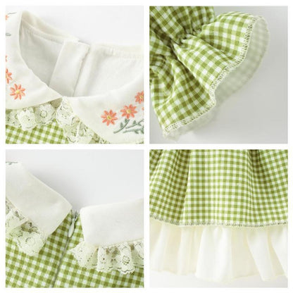 Girls Dress Casual Pastoral Style Children Long Sleeve Princess