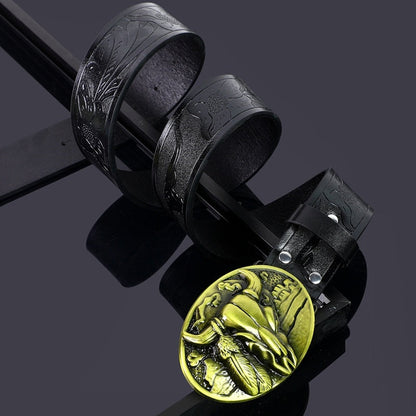 Belt Cow Head Buckle Men  (Available)