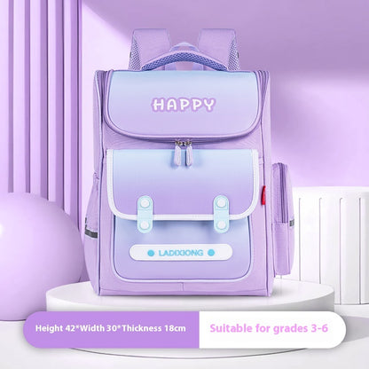 British Style Lightweight And Large Capacity Spine Protection Children's Schoolbag