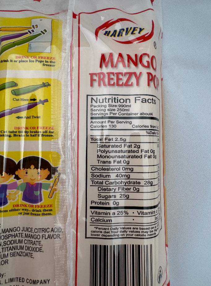 Mango Popsicle Orange Flavored Popsicle Jelly Stick