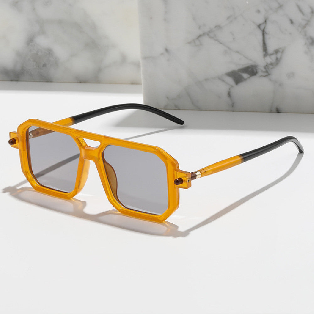 Double Beam Square Frame Sunglasses(Available)
