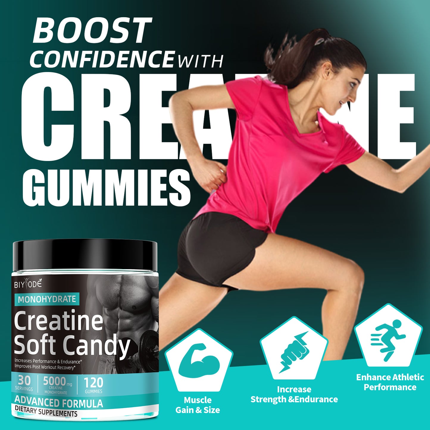 Fast Shipping Ready Stock Healthcare Supplements Creatine Monohydrate Pre Workout Gummies